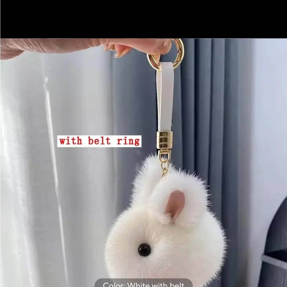 Easter Bunny Keychain Ring